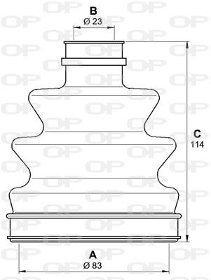 OPEN PARTS Paljekumisarja, vetoakseli SJK7193.00